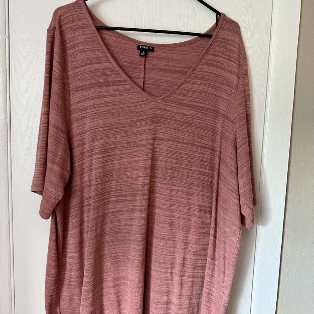 Torrid Pink Relaxed Oversized Blouse size 4
